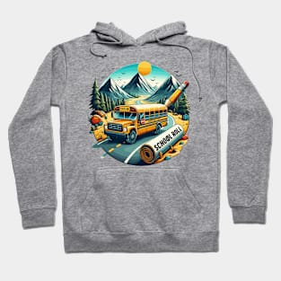 School Bus On An Adventurous Road Trip, School Roll Hoodie